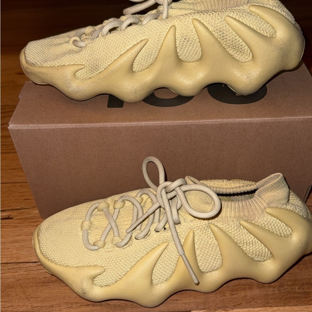 Adidas Yeezy Knit Sneakers in Beige
